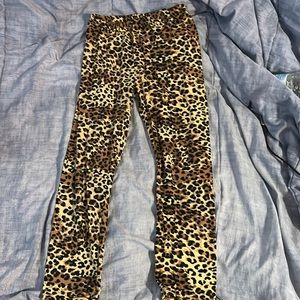 Girls 10/12 Cheetah Print Leggings